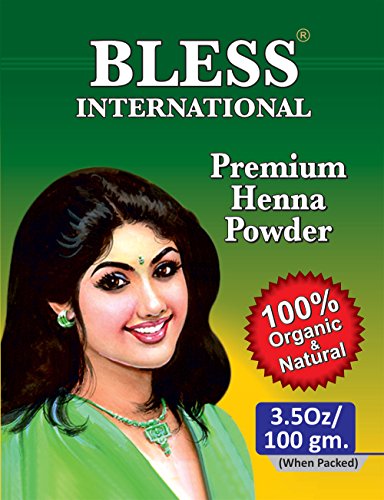 Natural & Organic 100% Pure Henna Powder, 100 Gram Packet From Bless International