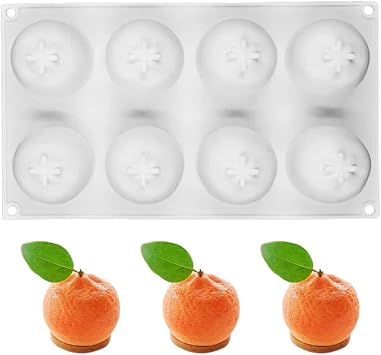 Silicone Molds for Baking Mousse Cake, 3D Lemon Orange Shaped French Dessert Mold for Pastry Chocolate, Ice Cream Mould, Cake Decoration Mold