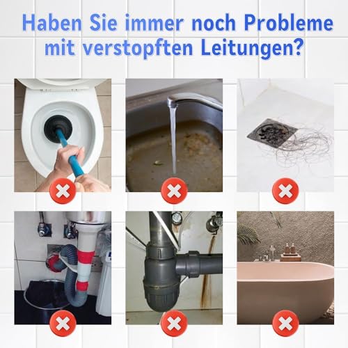 Déboucheur Surpuissant Percarbonate de Soude pour WC et Canalisation Professionnel Cuisine et Salle de Bains - Anti Eau 