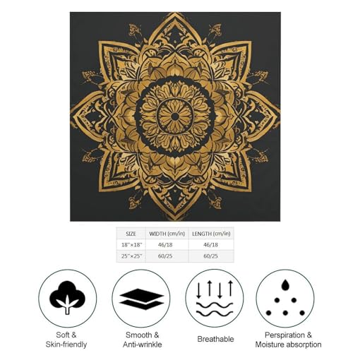 in Gold And Black Silk Scarf for Women Square Hair Neck Scarves Fashion Neck Scarf Soft Satin Headscarf2