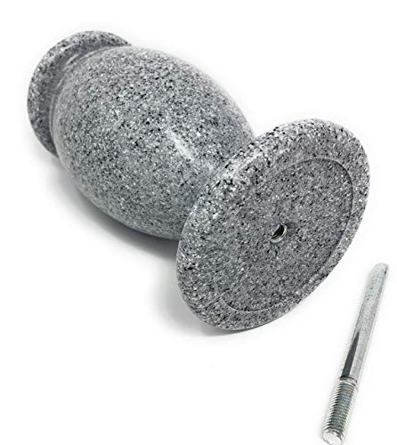 Memorial Cemetery Flower Vase, Simulated Light Grey Granite, Plastic #TOP2