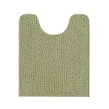 Soft Plush Chenille Around Toilet - Cold Feet Protector Bathroom Rug, Absorbent Microfiber Contour/U
