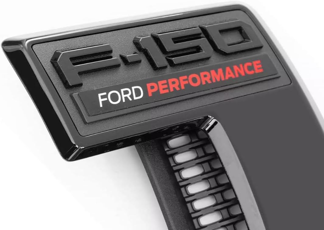 Ford 2021-2024 F-150 Ford Performance Gloss Black Fender Emblem Badge Vents Pair M-1447-FPVENT