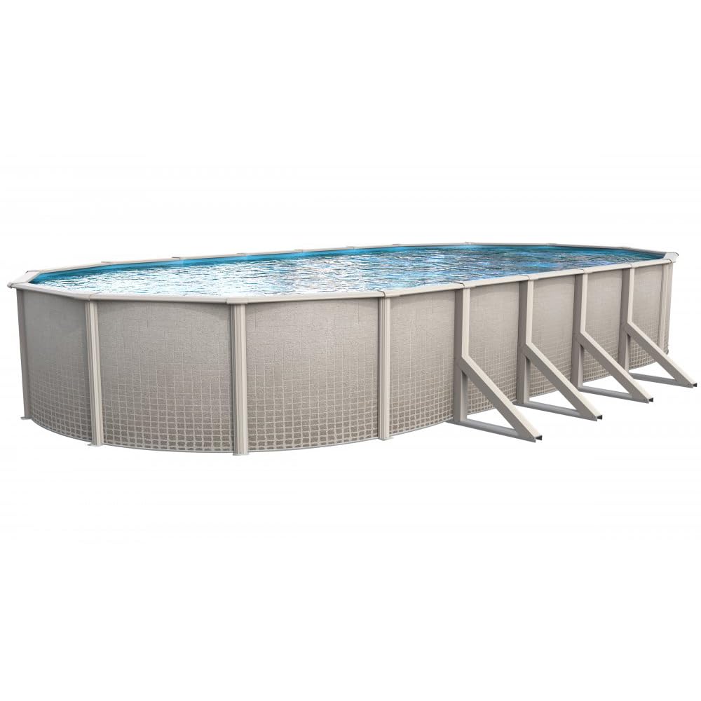 Wilbar Impressions 15-Foot-by-30-Foot Oval Above-Ground Swimming Pool | 48-Inch Height