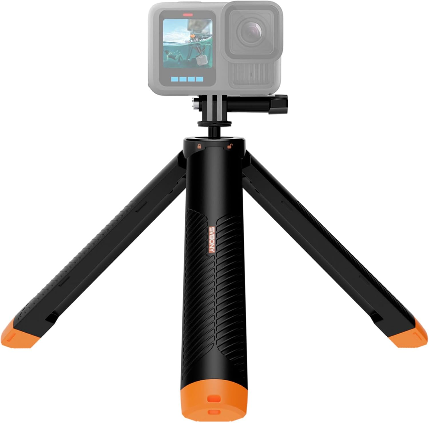 Svbony 4in1 Floating Selfie Stick Tripod for GoPro Hero 13 12 11 10 9 8, DJI OSMO Action 5 Pro 4 3,AKASO EK7000 Action Cameras Used as Waterproof Extendable Floating Stick Tripod Hand Grip Monopod