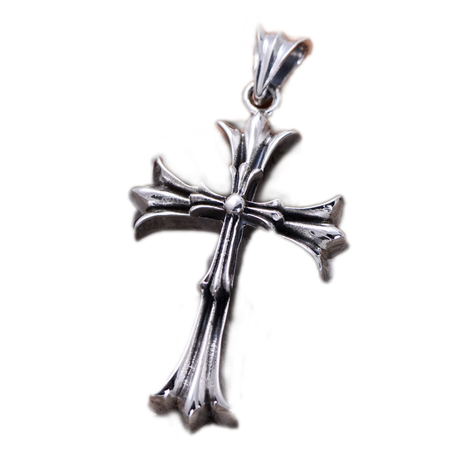 925 Joyas de Plata esterlina Cruz de Plata Vintage Colgantes de Moda Simple para Hombres y Mujeres