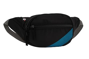 Flikker Stylish Waist Bag for Men & Women, Waterproof Polyester Fanny Pack, Small Travel Chest Pouch, Hip Belt Side for Boys & Girls, Secure Zipper Wallet for Hiking, Running, Outdoor Trips