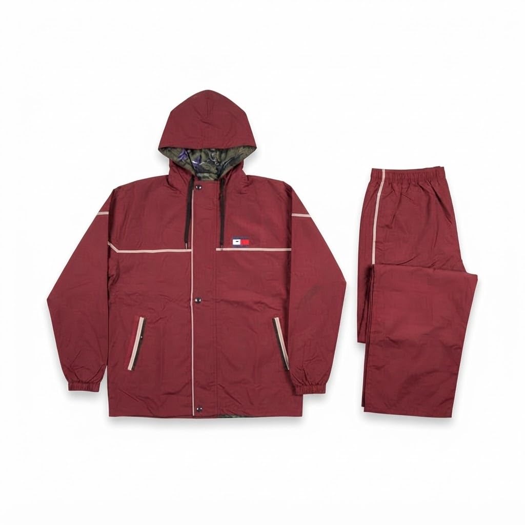 Premium Waterproof Raincoat for Men & Women Hooded Jacket & Pant Set Reusable Polyester Rain Suit with Reflective Strip Lightweight Rainwear for Bike Riding Travel Trekking Camping-image-37