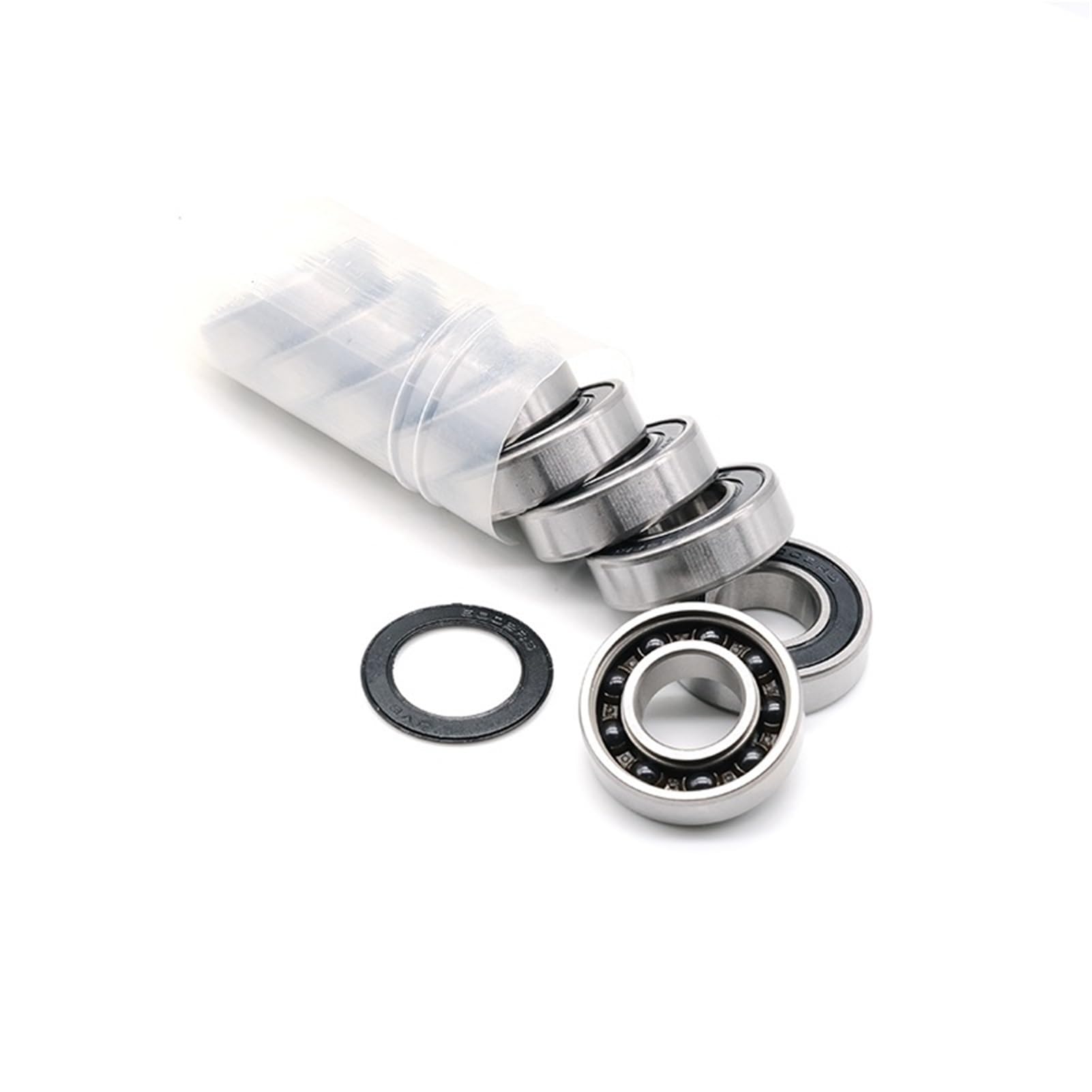 Roulements rigides à billes Lot de 5 roulements à billes en céramique 6000-2RS 10 x 26 x 8 mm ABEC-7 6000 RS for roue avant et arrière de vélo 10 26 8 roulements à billes en céramique