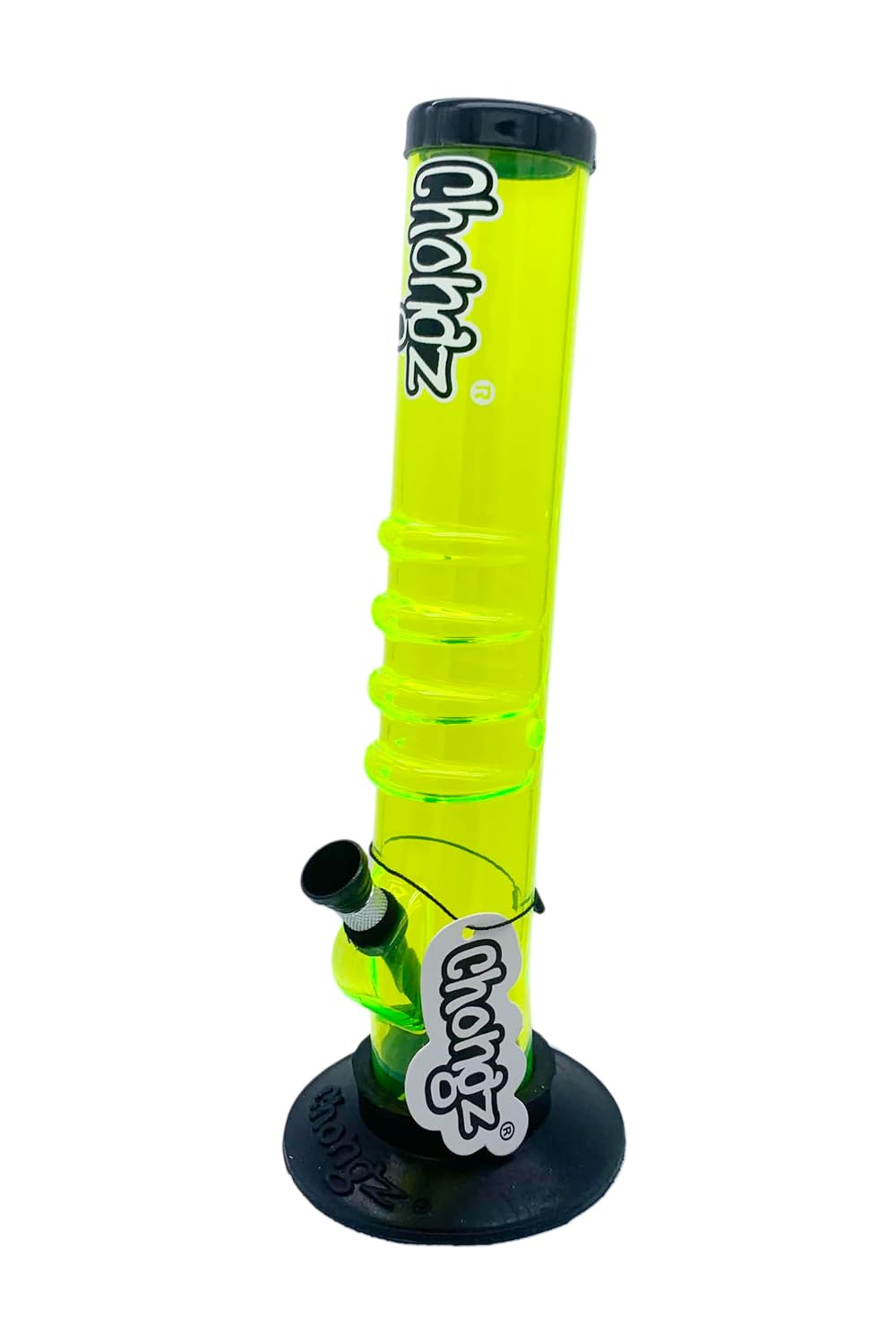 Chongz Acrylic 30cm "Don"t Ffffit" Straight Grip Bong, made from quality 3mm acrylic construction, lightweight and shatter-resistant (Lime)