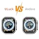 Uluck 3 Stück Panzerglas für Apple Watch Ultra 2/Ultra 49mm, 3 Stück 9H Displayschutz mit Auto-Ausrichtungskit, Blasenfreie, Wasserdicht, Kratzfest, HD, Volle Abdeckung