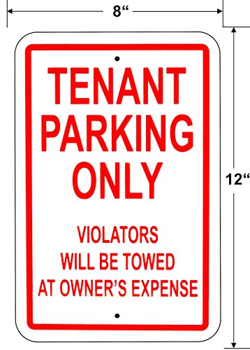 Tenant Parking Only Violators Towed 8X12 Aluminum Sign Made In Usa Uv Protected #TOP1