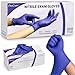 ProCure Disposable Nitrile Gloves - Large, 200 Count - Powder Free, Rubber Latex Free, Medical Exam Grade, Non Sterile, Ambidextrous - Soft with Textured Tips - Cool Blue