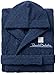 o-day Renato Balestra Accappatoio Uomo Spugna con Cappuccio Tasche e Cintura Morbido Accappatoio Donna Spugna in Cotone M-XXL (IT, Testo, XL, Regular, Regular, Navy Blue)