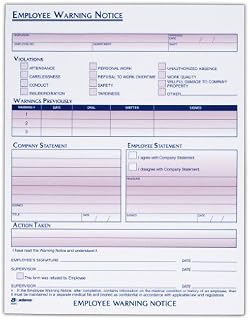 Adams Employee Warning Notice Form, 8.5 x 11 Inches, 2 Pads of 50