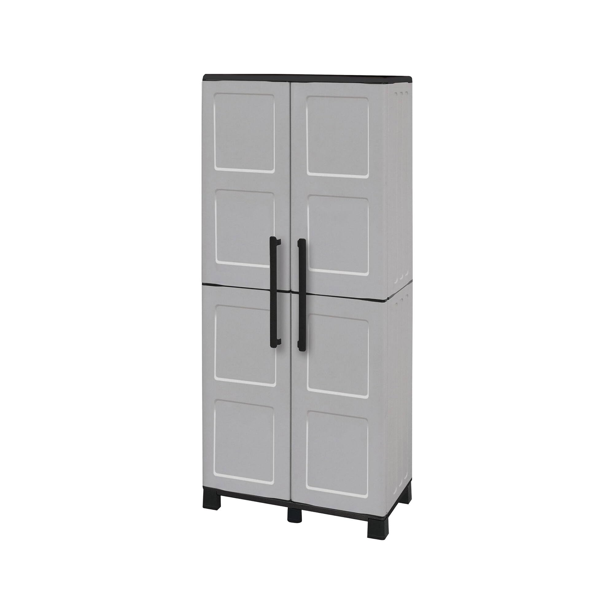 Armadio Da Esterno Avelgem - 2 Ante, Portascope, Made In Italy, 70x47x178 Cm, Beige/Marrone - Foto 2