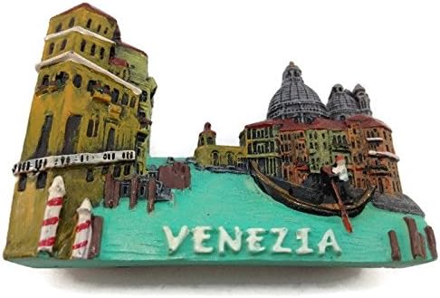 WitnyStore Venezia Venice Italy Souvenir Fridge Magnet Toy Set 3D Resin Collection