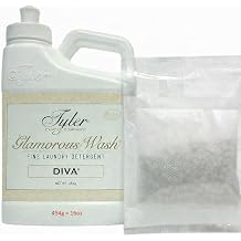 Tyler Candle Glamorous Liquid Wash Detergent Wash, Liquid, Diva, 16 Fl oz/with Dryer Sachet Single Pouch, Pull and Pour Spill Proof Cap ol