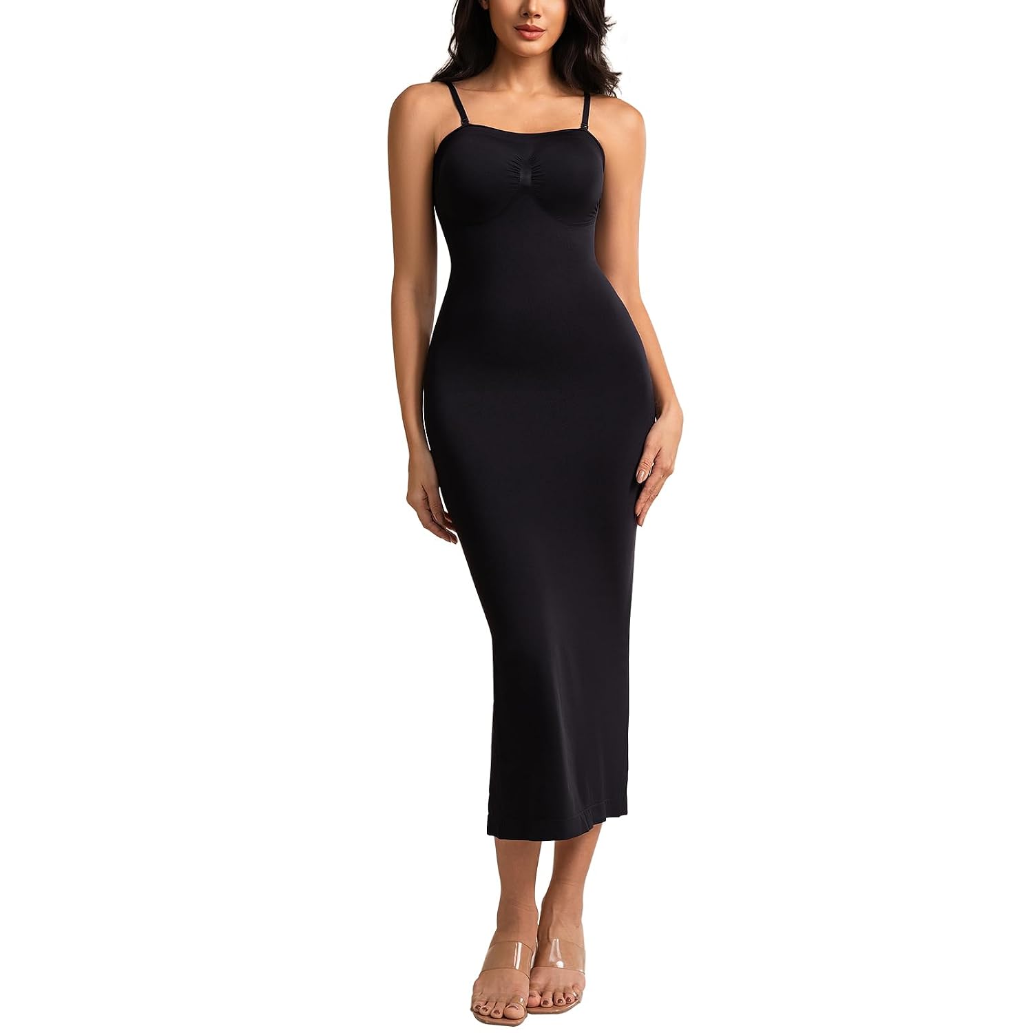 BampooPanPa Strapless Shapewear Slip for Under Dresses Full Slip Dress for Women, Tummy Control Seamless Body Shaper