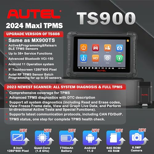 Image of Autel Scanner MaxiTPMS TS900 Autel TPMS Programming Tool Full TPMS Bi Directional Control All System Diagnostics Active Test Program MX Sensor Better MK808 MK900 MK900BT Same as MX900-TS