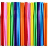 Plastic Bright Color Bendable Straws (144pc)
