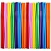Plastic Bright Color Bendable Straws (144pc)