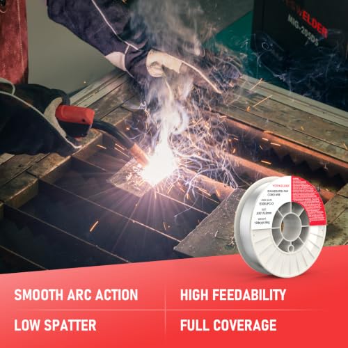 Image of YESWELDER Stainless Steel Flux Cored MIG Welding Wire, E308LFC-O .030-Diameter, 10-Pound, Strong ABS Plastic Spool Welding Wire