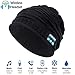 Produktbild Bluetooth Warm Beanie, Hüte Bluetooth-LED Drahtlose Intelligente Cap Winter-Kopfhörer Lautsprecher Mic Sport-Hut-Musik-Kappe,Schwarz