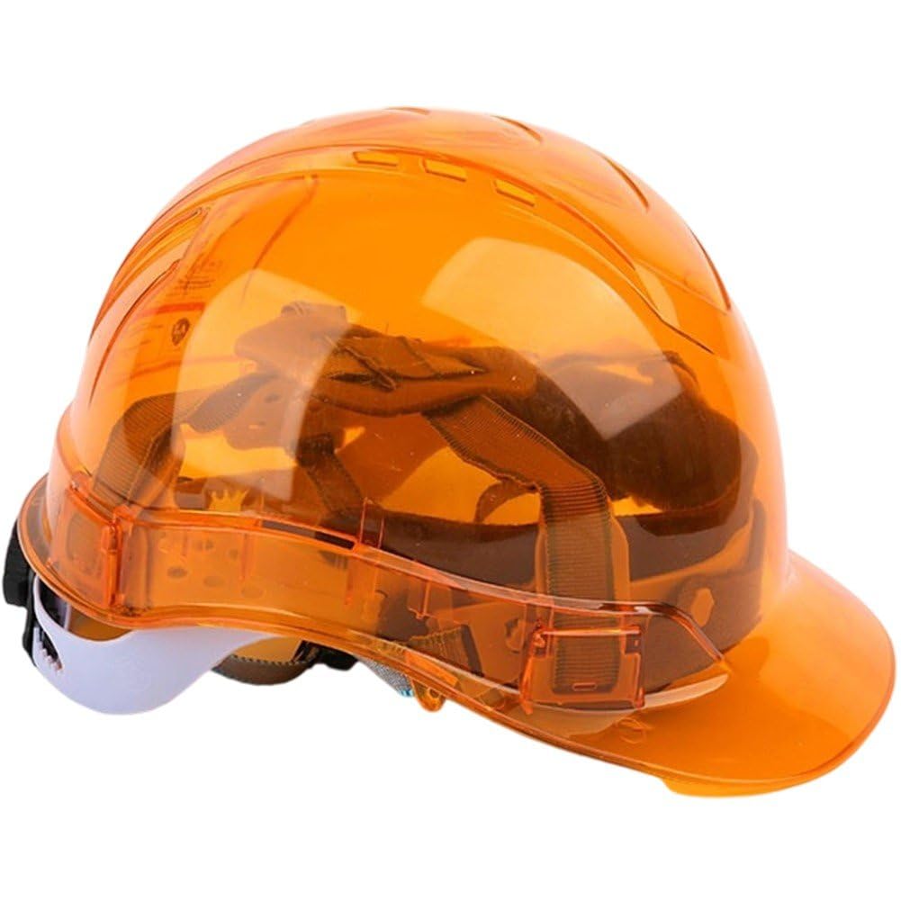 Casco De Seguridad Transparente para Exteriores, Casco Protector para Trabajadores, Casco Duro para Constructores Forestales, Construcción E Industria.