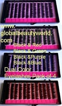 Misc. Dual Color Eyelashes Pack of 4 Book