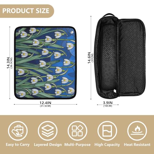 Organizador 2 en 1 para herramientas de cabello con estera para planchas portátil para viaje para mujeres miniatura 4