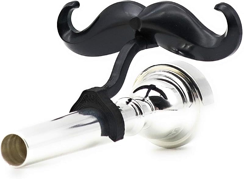 Brasstache - Bigote con clip para boquilla de latón, accesorio de regalo para trompeta, trombón, tuba, trompa, barítono, bombardino (trompeta)