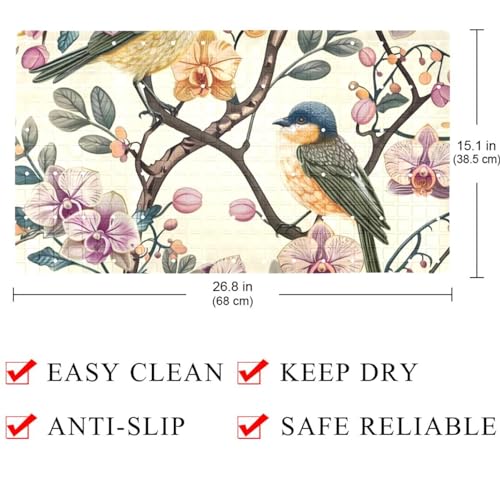 Tapis de bain antidérapant extra long PVC avec trous de drainage - 5