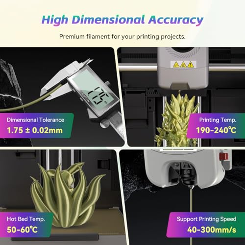 Image of FLASHFORGE Silk+ PLA Filament 1.75mm Bronze, Silky Texture 3D Printing Filament, Enhanced Layer Adhesion with Stunning Surface Finish; Chrome-Like Brilliance and Silk-Smooth Perfection