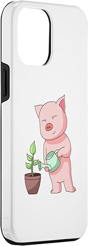 Vista 15 de iPhone 12 mini Pig Working in Garden Hobby Gardener Sow Case