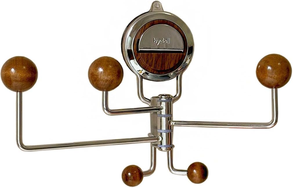 Rotating Suction Cup Coat Rack with 3 Folding Hook Wall Mount Swivel Towel Loofah Hook for Shower Glass Door Bathroom