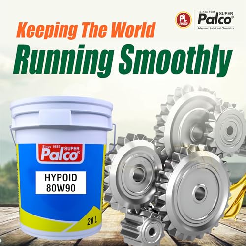 Image of PALCO Hypoid 80W90 Heavy Duty Gear Oil 20 Litre (Pack of 1), API GL-5 Gear Oil for Car and Commercial Vehicles, Manual Gearbox & Axles, High Load Protection & Smooth Shifting