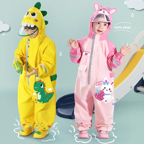 Toddler Rain Suit for Boys Girls One Piece Coverall Rain Jacket Kids Puddle Suit3