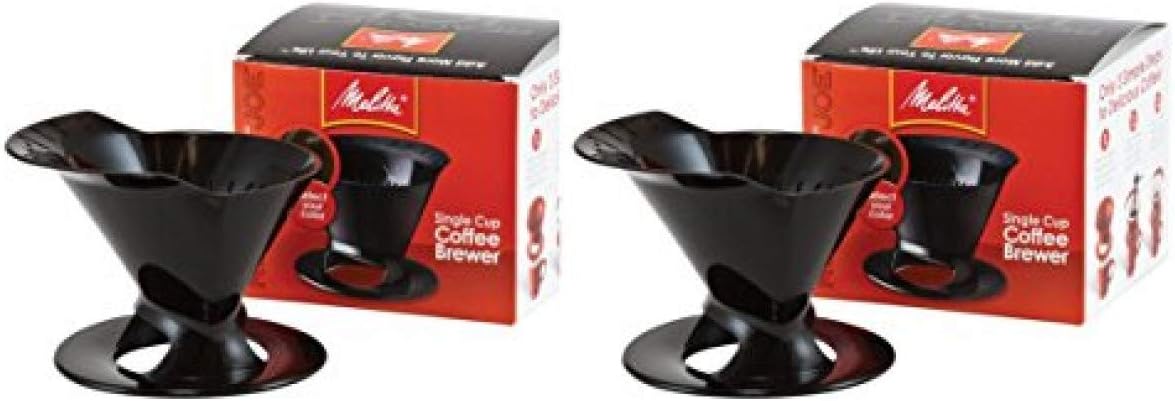 Melitta Ready Set Joe Single Cup Coffee Brewer, Black - 2 Pack