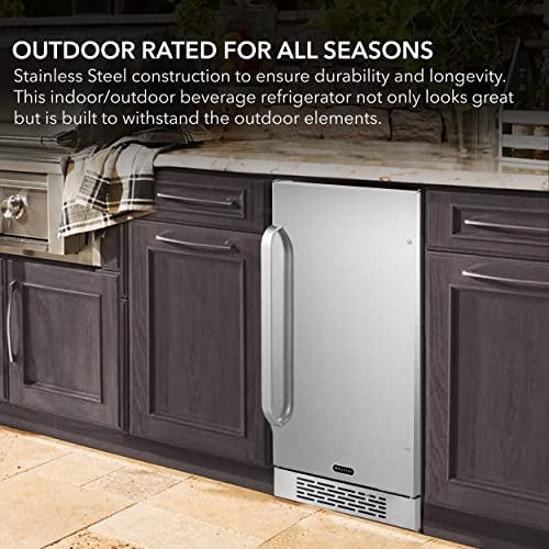 Image of Whynter BOR-326FS 3.0 cu. ft. Energy Star Indoor /Outdoor Beverage Refrigerators, One Size, Stainless Steel /Black