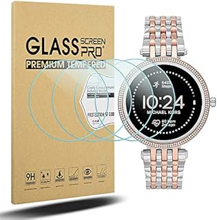 Diruite 4-Stück Displayschutz für Michael Kors Women's Gen 5E 42mm Schutzfolie,HD Glas für Michael Kors Women's Gen 5E 42mm Intelligente Uhr [Anti-Kratzen] [Anti-Öl] [Keine-Blasenfrei]