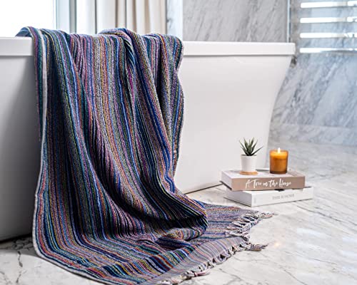 Organic Turkish Cotton Towels For Beach And Bathroom | 35 X 70 Inches | Large Soft Plush Fluffy Highly Absorbent Towels (Rainbow, Bath Towel) #TOP6