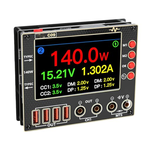 Amperímetro de forma de onda con escaneo rápido y pantalla digital LCD de 4 pulgadas