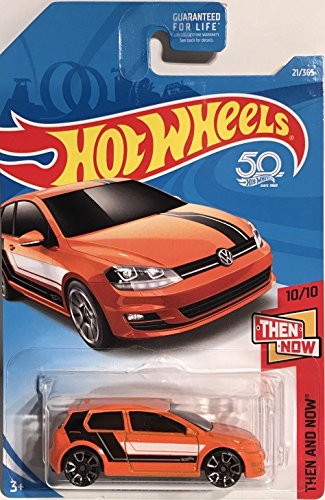Hot Wheels 2018 50th Anniversary Then And Now Volkswagen Golf MK7 21/365, Orange