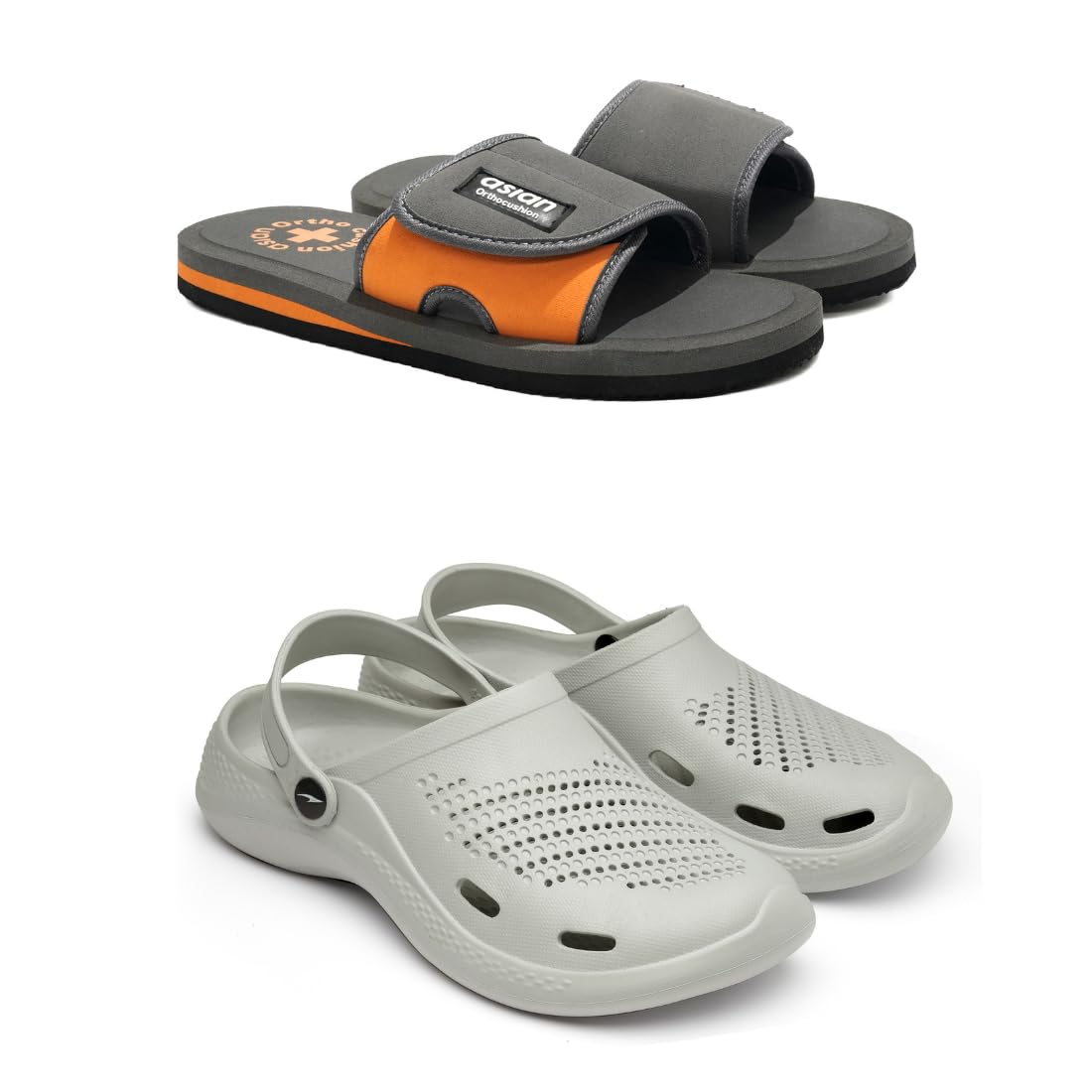 ASIAN Mens Combo Casual Walking Daily Used Clogs & Fabrication Slipper with Lightweight Design Clog & Slippers for Mens & Boys Orange (B0CTHMGJBV) Amazon Price History, Amazon Price Tracker