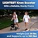 KneeRover Ultra Knee Walker Lightweight Economy Steerable Knee Scooter for Adults for Foot Surgery Broken Ankle Foot Injuries - Knee Rover Scooter for Broken Foot Injured Leg with Basket Gray (Gray)