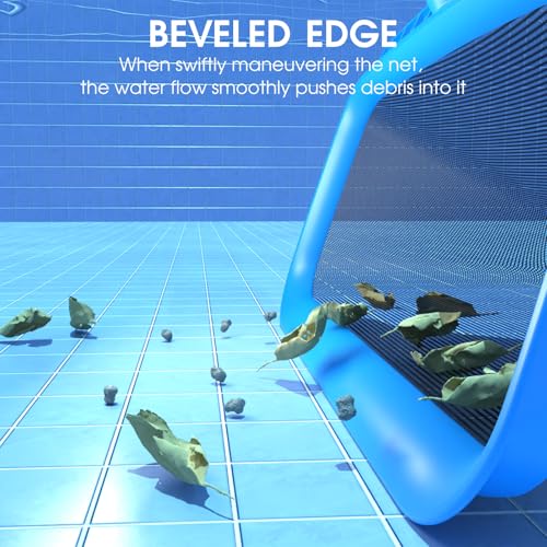 Tidymister C001 Pool Skimmer Net With Self-Repair Fine Nylon Mesh Bag, Pool Leaf Rake thumb #2