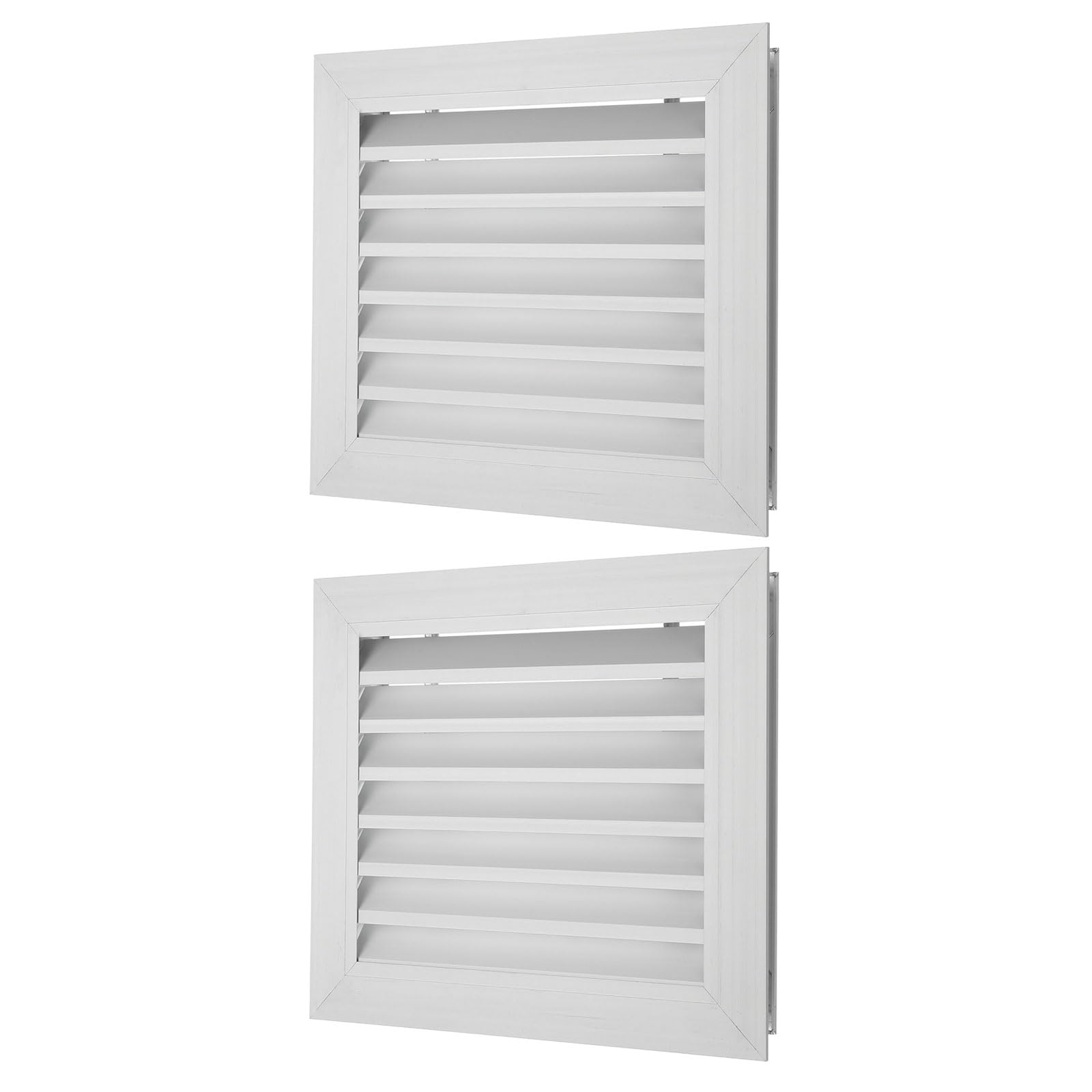 PATIKIL Cubierta de ventilación para puerta, 2 piezas de 12 x 10 pulgadas, cubierta de ventilación de rejilla de aluminio para puerta de armario, tono plateado