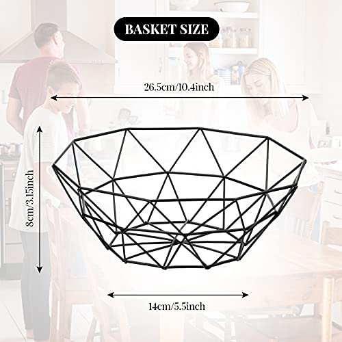 12 Pieces Decorative Fake Fruit Lifelike Artificial Fruit Grapes Orange Fruit Toys Realistic Faux Fruit Decorations And Wire Fruit Basket Fruit Storage Metal Basket Metal Fruit Bowl Black Fruit Holder #TOP2