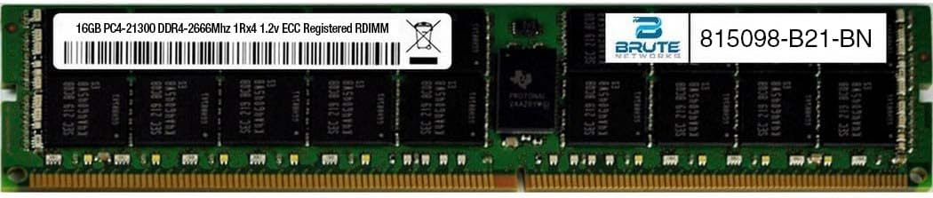 815098-B21-BN - 16GB DDR4-2666Mhz 1Rx4 ECC Registered RDIMM (Compatible with OEM PN# 815098-B21)